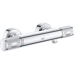 GROHE Precision Feel - Thermostat- Brausearmatur (wassersparend, mit Rändelstruktur, Verbrühschutz, Sicherheitssperre bei 38°C), chrom, 34790000