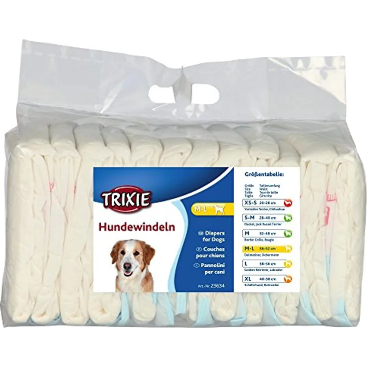 Trixie Hundewindeln - Einwegwindeln - M-L - 12 Stück