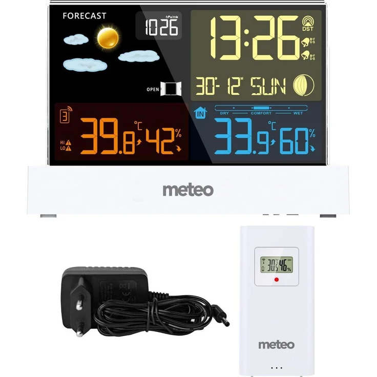 Ty METEO SP110B Wetterstation mit DCF, weiss, präzise Wetterdaten und modernes Design