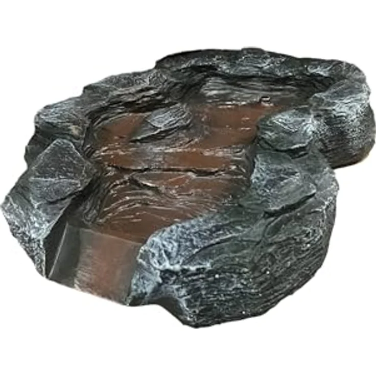 Köhko Bachlauf Mulde-Quelle Wasserfall Zulauf mit Wasserzulauf, Kunststein, L51 x B40 x H11 cm, 2 kg – Bild 1