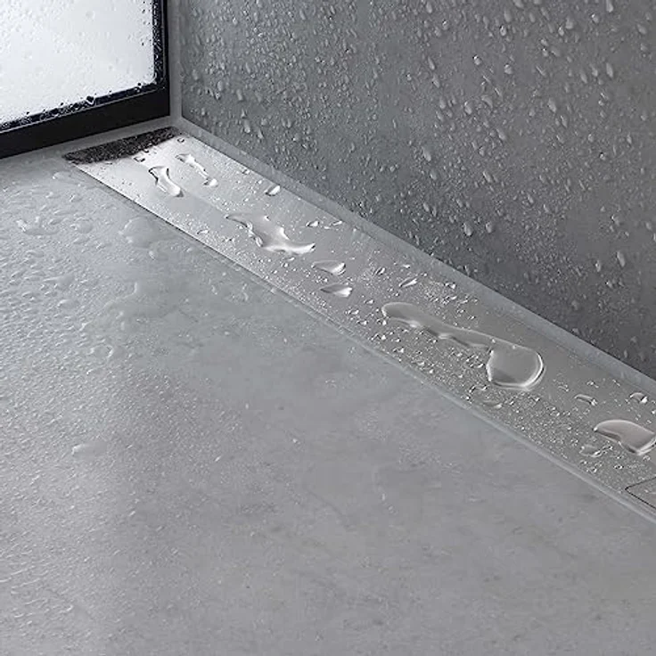 hansgrohe Fertigset Duschrinne RainDrain Flex, 900mm Abflussrinne für wandbündige Montage, kürzbar, Chrom – Bild 2