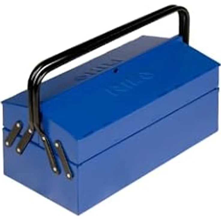 Irimo Werkzeugkoffer, robuste Werkzeugbox mit festem Handgriff, 5 Fächer, abschließbar, 500 x 210 x 245 mm – Bild 3