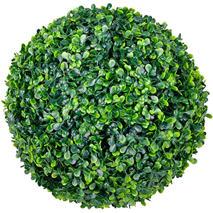 Decovego Deko Buchsbaum 35 cm Künstlich Buchsbaumkugel Kugel Künstliche Pflanzen Pflanze Buchskugel Kunstpflanze Buchskugel