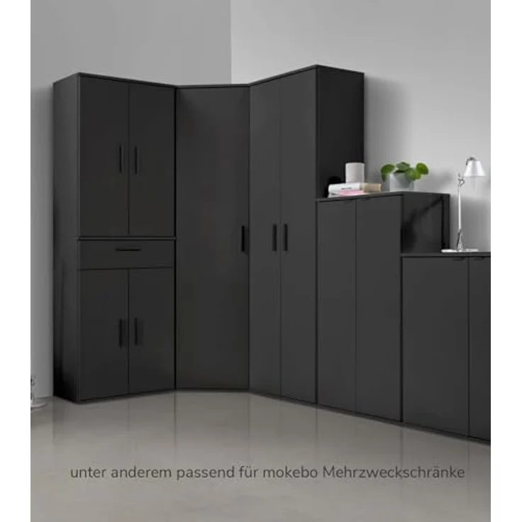 mokebo Möbelgriff Der Griffige (aus Aluminium), Anthrazit, 5er-Set – Bild 4
