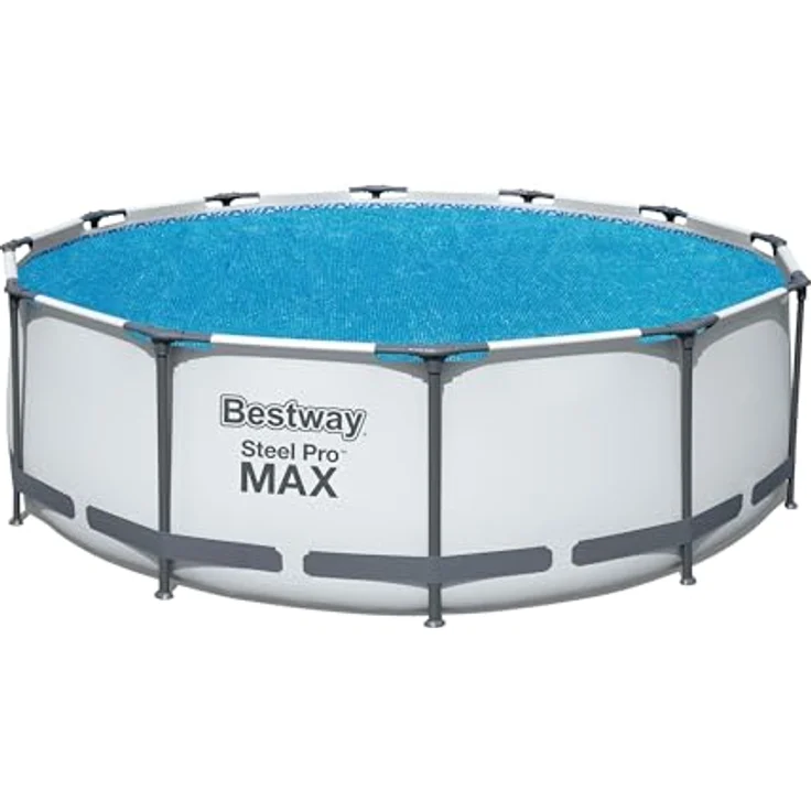 Bestway PE-Solarabdeckplane Ø 356 cm, blau, rund – Bild 4