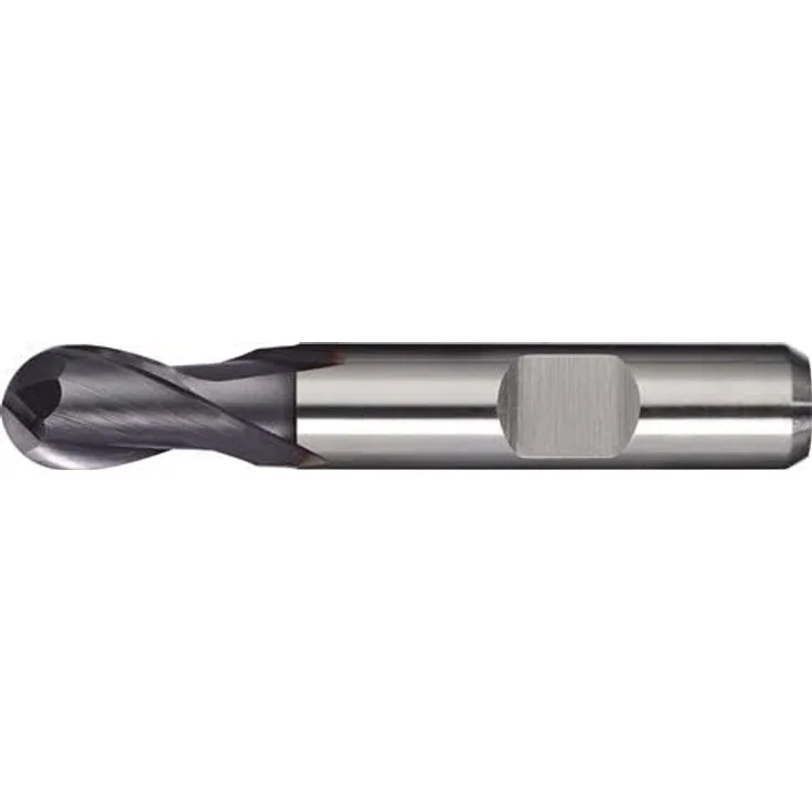 TECWERK 2000866604 Vollradiusfräser D.8mm, Einsatz-L.17mm, HSS-Co8 TiCN, Weldon Z.2, hochpräzise Fräse