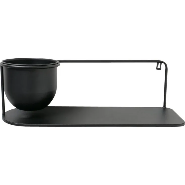 BOLTZE GRUPPE GmbH Blumenständer PLUTO Metallregal für Pflanzen mit Übertopf für Innenräume, pulverbeschichtetes Metall, 55 x 18 cm, minimalistisches Design
