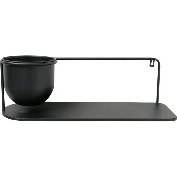 BOLTZE GRUPPE GmbH Blumenständer PLUTO Metallregal für Pflanzen mit Übertopf für Innenräume, pulverbeschichtetes Metall, 55 x 18 cm, minimalistisches Design