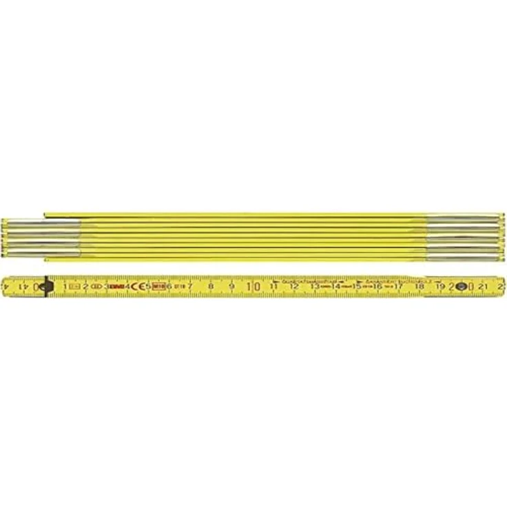BMI 972900200 Holzgliedermaßstab aus Buchenholz, Gliederstärke 3 mm, Gelb – Bild 2