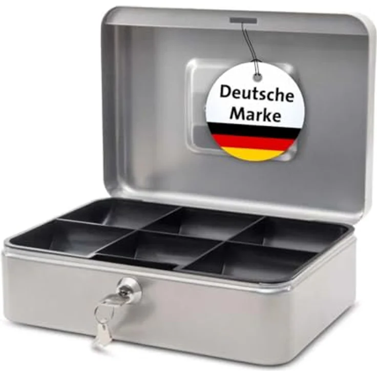 Maul Geldkassette 3, Silber, Herausnehmbarer Hartgeldeinsatz, 250 x 90 x 191 mm, 5611395, 1 Stück – Bild 2