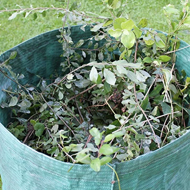 GardenMate 2X 272l Gartensack Laubsack Gartenabfallsack stabil - Gartensäcke für Gartenabfälle - Laubsäcke Rasenschnitt - Grünschnittsäcke faltbar, groß, robust aus Polypropylen-Gewebe 150GSM – Bild 3