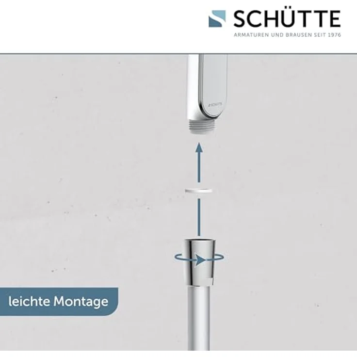 Schütte Stangenbrause-Set KARIBIK, 78,5 cm höhenverstellbar, 3 Strahlarten, Antikalk-Beschichtung, wassersparend, 4-teilig – Bild 7