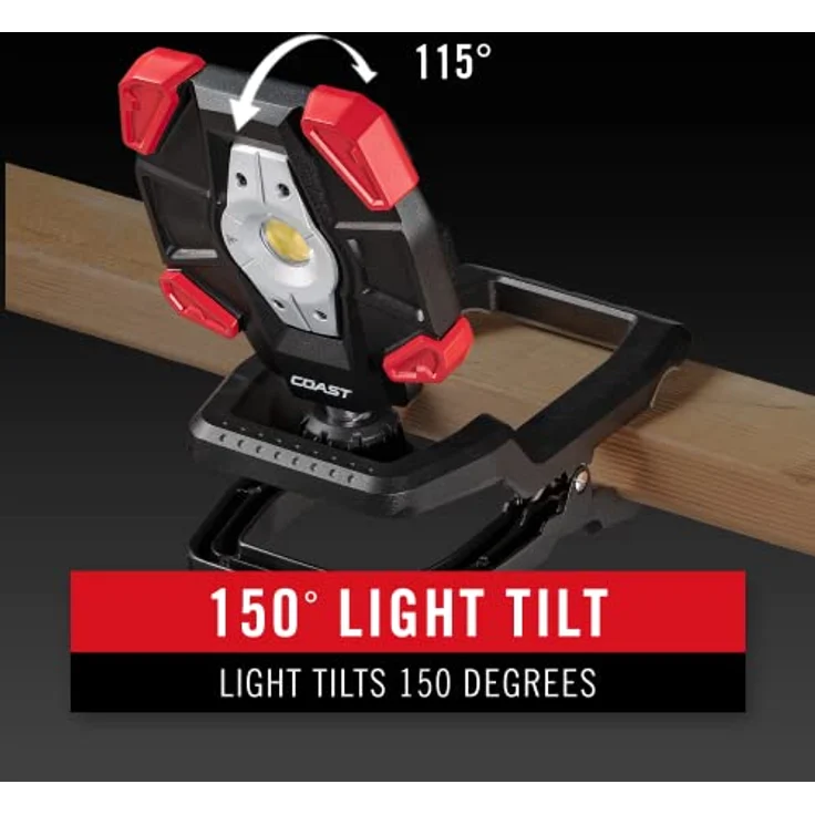 Coast CL40R 3900 Lumen wiederaufladbare Dual Power drehbare LED-Aluminium-Klemmleuchte mit Weitwinkel-Flutlicht – Bild 5