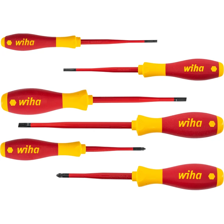 Wiha Schraubendreherset SoftFinish slimFix (35389), 6 teilig, Schraubenziehersatz VDE Elektriker, isoliert 1000v, Schlitz/Kreuz – Bild 17
