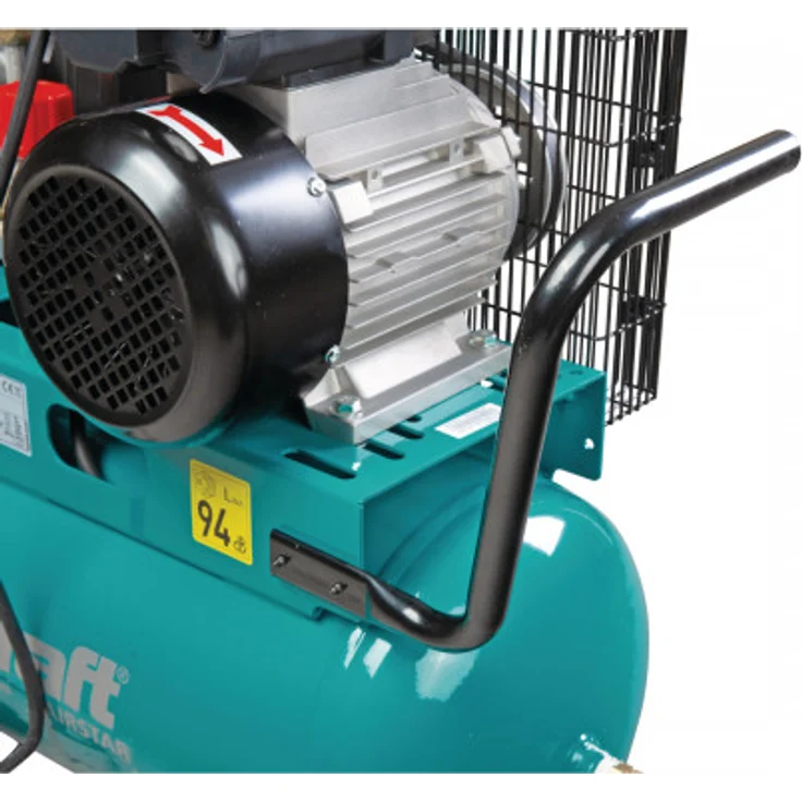 Aircraft Mobiler Kolbenkompressor für Handwerker mit Riemenantrieb AIRSTAR 401/50E 230V – Bild 7
