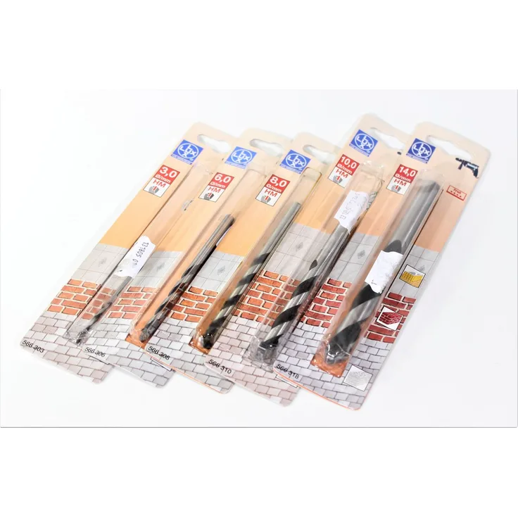 LUX Mauerbohrer Fliesenbohrer Set 5-tlg. ø3,6,8,10,14mm HM Bohrer bohren