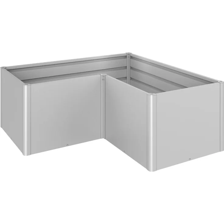 Biohort Hochbeet L-Form 2x1 201 x 201 cm silber, metallic Metall Hochbeet