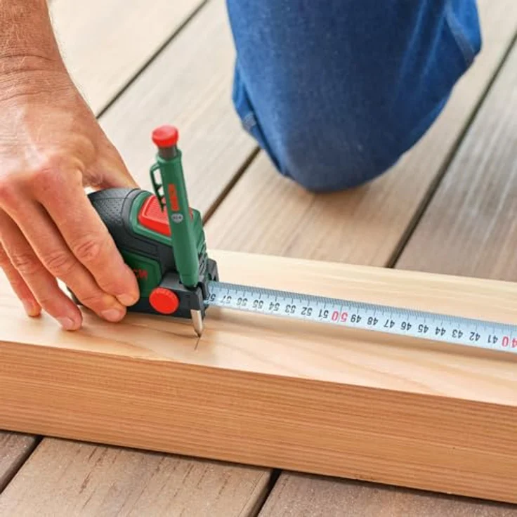 Bosch Maßband 5m mit Stifthalter, Autolock, Nylonbeschichtet, 22mm Breite, hohe Genauigkeit, Softgrip, Schwarz – Bild 3
