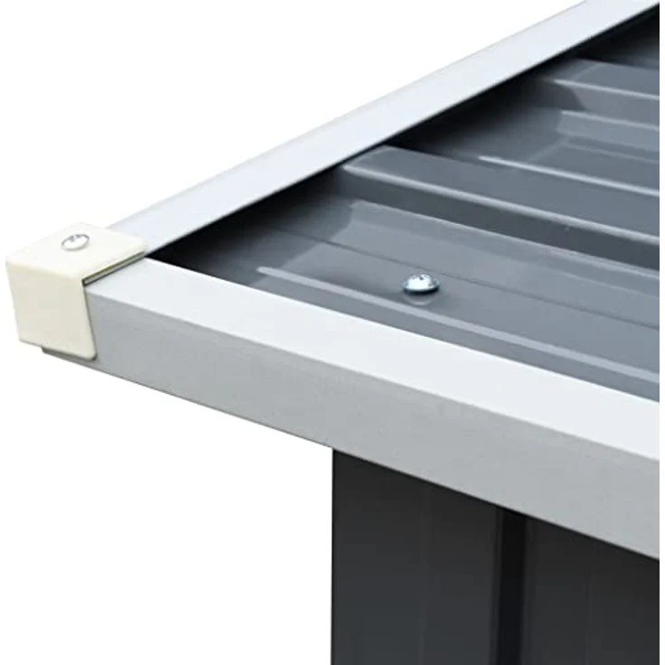 vidaXL Brennholzlager Stahl 330x92x153cm Kaminholzunterstand Brennholzregal – Bild 5