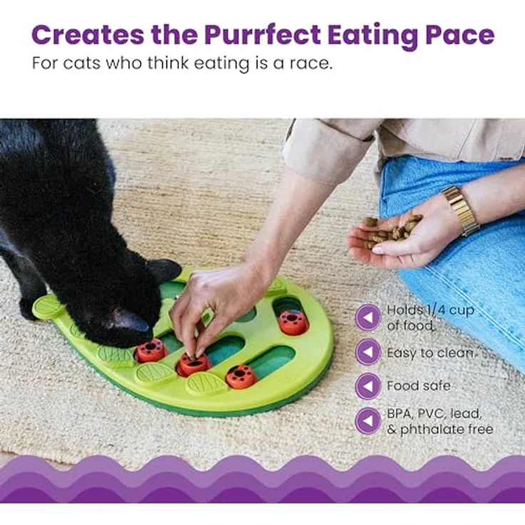 Nina Ottosson von Petstages Buggin Out Puzzle & Play - Interaktives Katzenspielzeug für Leckerlis Hund – Bild 4