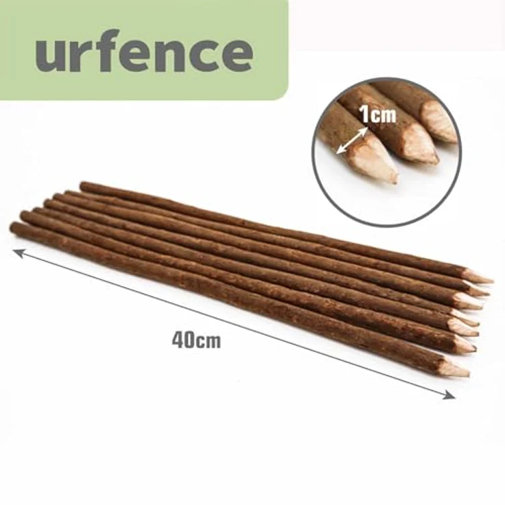 urfence 300x20 Flexible Beeteinfassung Weide, Rollborder Rasenkante Holz mit 7 Pflöcken zur stabilen Befestigung – Bild 5