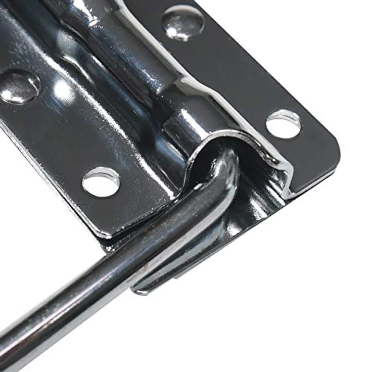 HMF Klappgriff für Kisten, gefedert, 2er Set, verzinkter Stahl, 12,5 x 4 cm, Silber – Bild 4