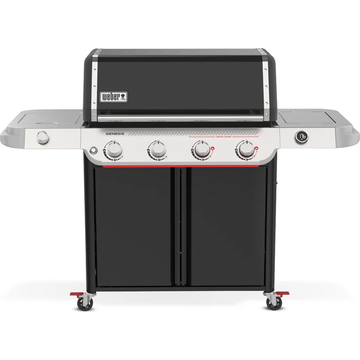 Weber GENESIS E-435W Gasgrill schwarz, mit 4 Brennern, Sear Zone und Seitenbrenner