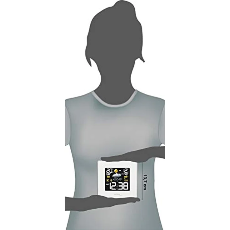 Technoline WS 6440, Wetterstation mit Funkuhr, Innen- und Außentemperaturanzeige, weiß – Bild 6