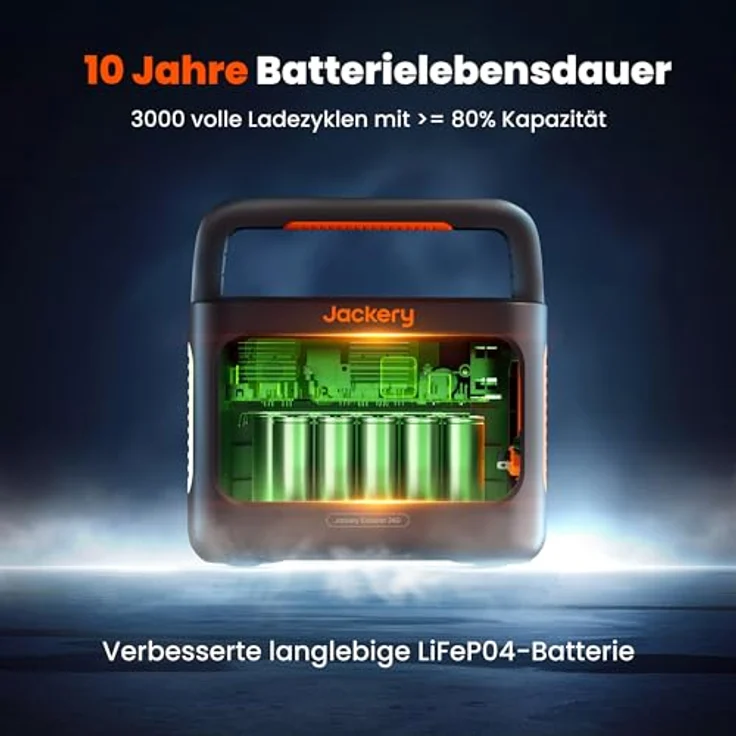 Jackery Explorer 240, Power Station mit 256 Wh, 3.60 kg, Bluetooth & WiFi, mobiler Stromspeicher – Bild 5