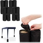 Relaxdays Pavillon Gewichte 4er Set, Beschwerer für Pavillons & Zelte, befüllbar mit Sand, Steinen,10 kg je Fuß, schwarz