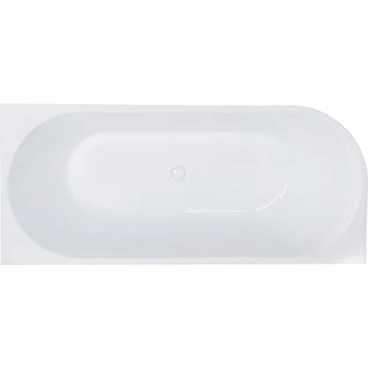 ALONI Halbfreistehende Eckbadewanne 180 x 80 cm rechts, Weiß, Komfortable Liegefläche aus hochwertigem Acryl mit flexibler Montageoption – Bild 2