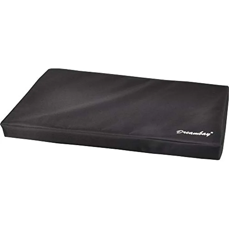 Dreambay Flamingo Kissen, rechteckig schwarz - 116x69x5,5cm - Abnehmbarer und wasserabweisender Bezug mit Reißverschluss - Rutschfester Boden