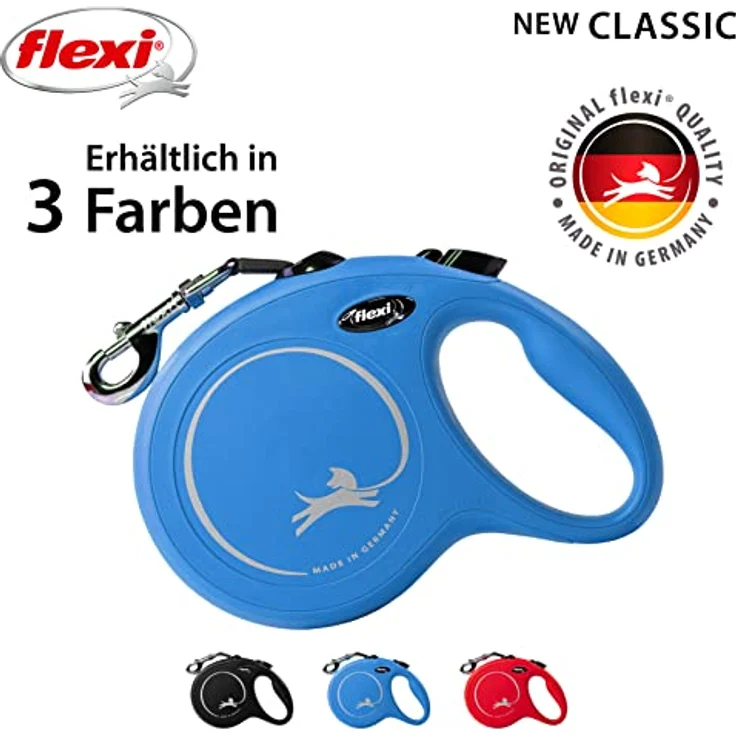 flexi New CLASSIC Gurt-Rollleine blau L – 5m – Bild 4