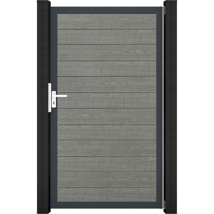 GroJa Einzeltor 'BasicLine', Universal DIN, grau/anthrazit, 100 x 180 cm, einfache Montage aus hochwertigem PVC