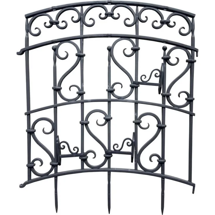 HTI-Living Rankgitter Nessa Schwarz 1 Stück, Rankhilfe Spalier mit detailreichen Ornamenten