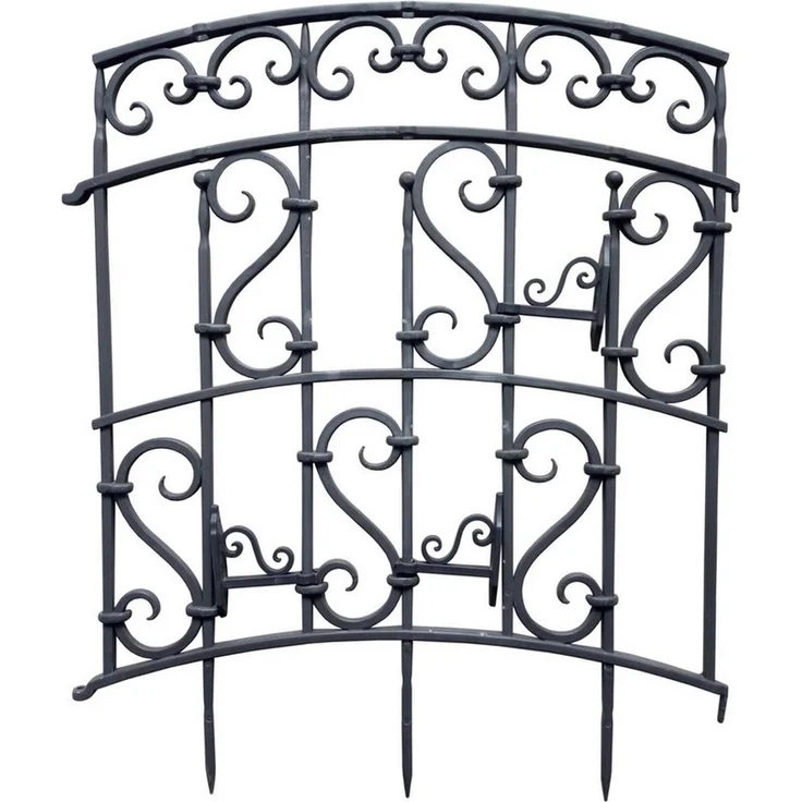 HTI-Living Rankgitter Nessa Schwarz 1 Stück, Rankhilfe Spalier mit detailreichen Ornamenten