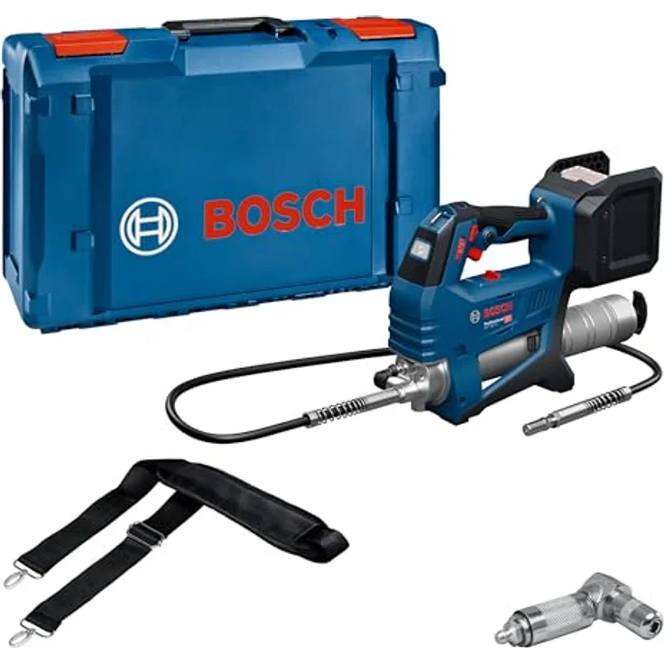 Bosch Akku-Fettpresse GFP 18 V-10 Professional, Kartuschenpresse mit 2 Geschwindigkeitsstufen, 1200 mm Schlauch, Solo/XL-BOXX – Bild 2