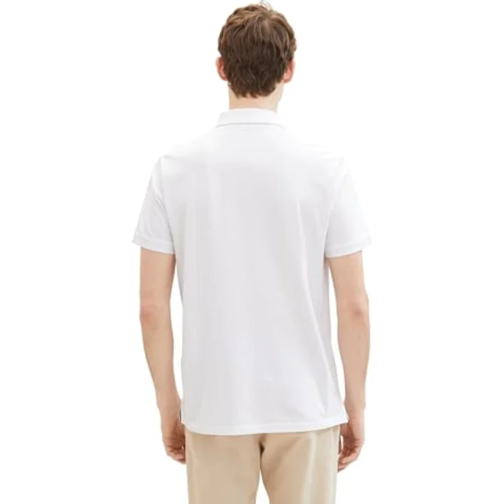 TOM TAILOR Poloshirt mit Knopfleiste und Logo, Single Jerseystoff aus Baumwolle, hoher Tragekomfort, blau – Bild 4