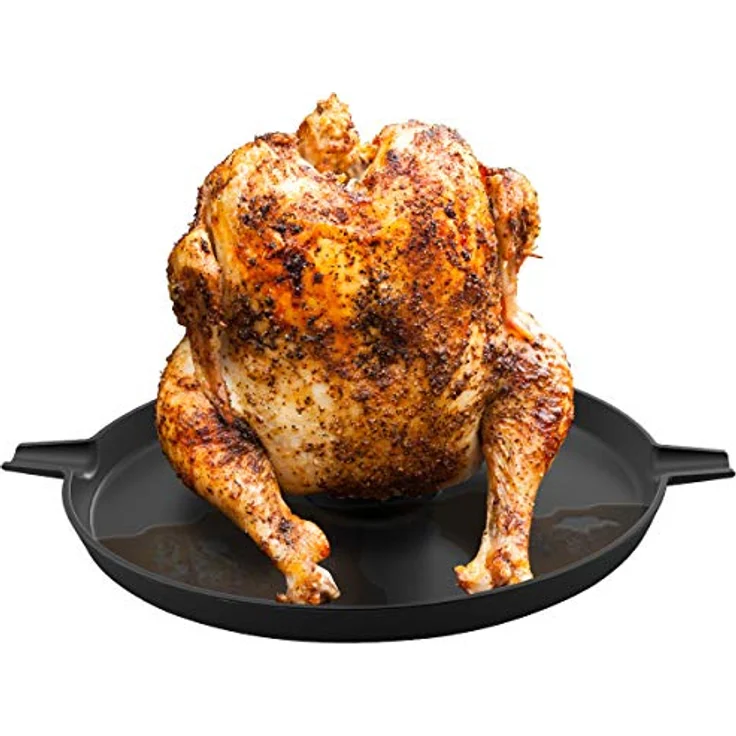 tepro Guss-Hähnchenhalter für Rost-in-Rost-System, Ø 32 cm, passend für 57 cm Grill, Gusseisen, ideal für BBQ & Geflügel – Bild 2