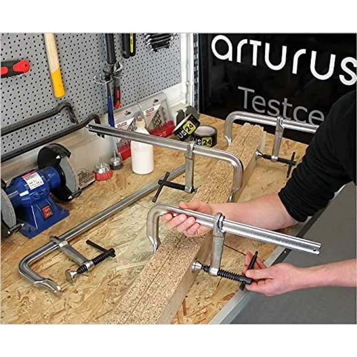 Yato Schlosserzwinge 600 x 120 mm, Ganzstahl, extrem robust mit verbesserter Spannkraft – Bild 6