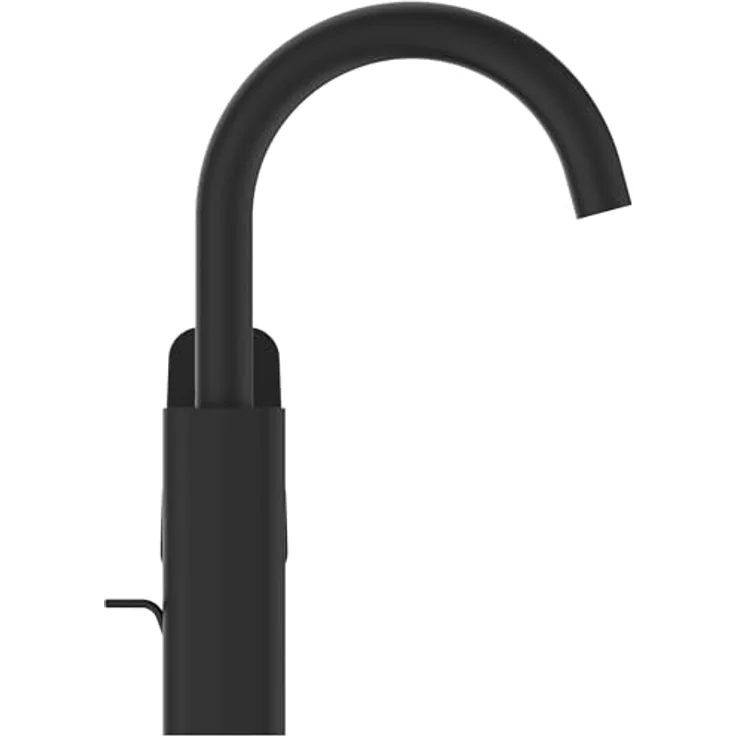 Ideal Standard BD235XG Ceraplan Waschtischarmatur H200, hoher Auslauf, mit Zugknopf-Ablaufgarnitur, Ausladung 14,5 cm, Schwarz (Silk Black) – Bild 2