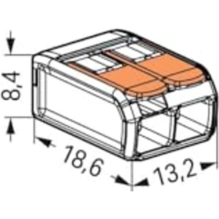 Wago Compact Hebelklemme 221-412, 2 Leiter, 0,14 mm² - 4 mm², 16 Stück, platzsparend und werkzeuglos lösbar – Bild 7