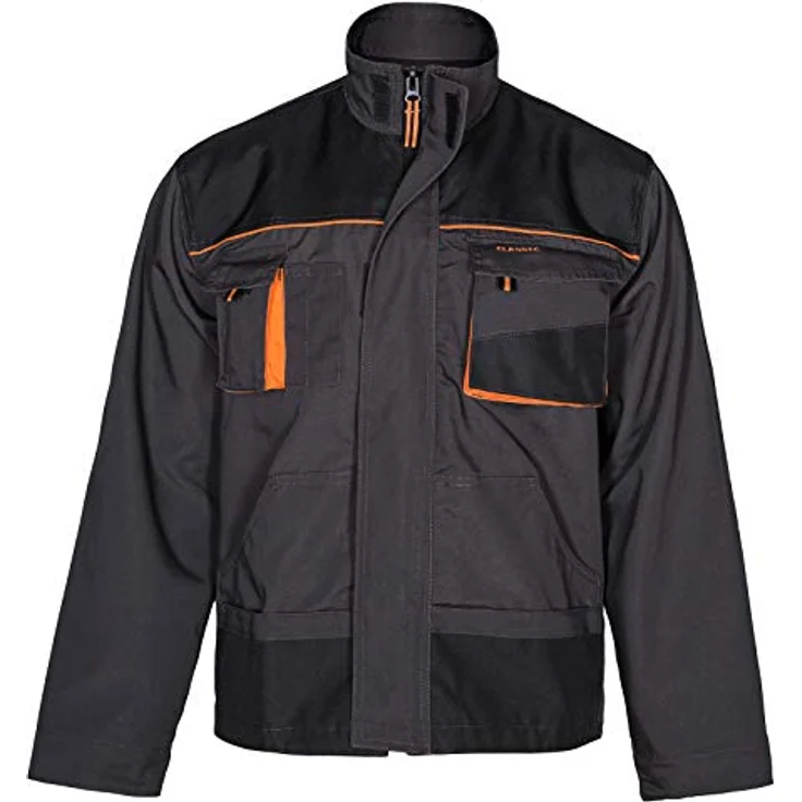 Artmas Arbeitsjacke Classic Grau, professionelle Sicherheitsjacke für Industrie und Baugewerbe – Bild 3