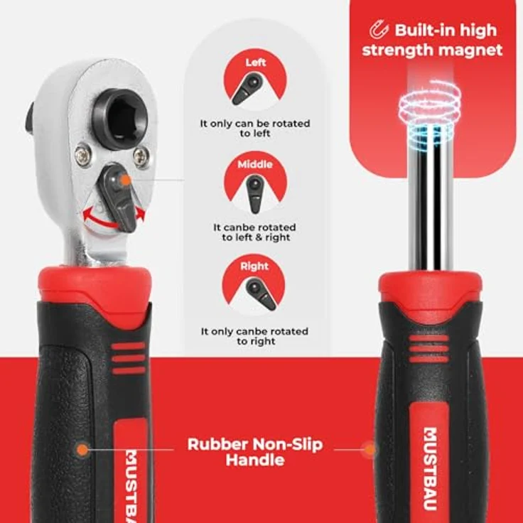Mustbau 78 Psc in 1 Feinmechaniker Schraubendreher Set, Werkzeug Set mit Torx T10-T40, Hex H2-H6, Phillips 0-3 usw. für PS4, Switch, Laptop, PC, Brillen, Uhren – Bild 2