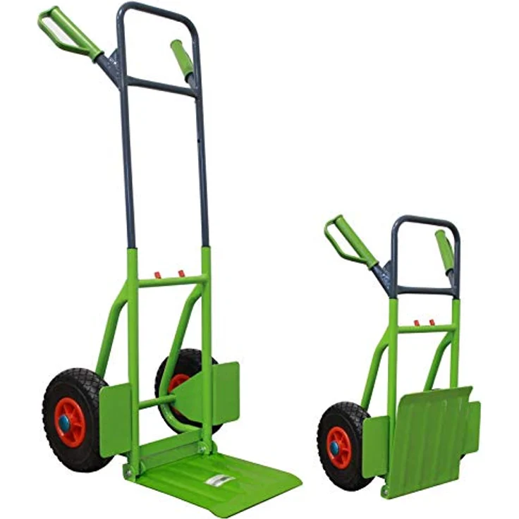 TRUTZHOLM Sackkarre klappbar | 200 kg pannensicher | ergonomische Griffe | Stahlrahmen | Transportkarre Stapelkarre Treppensteiger pannensicher Räder – Bild 2