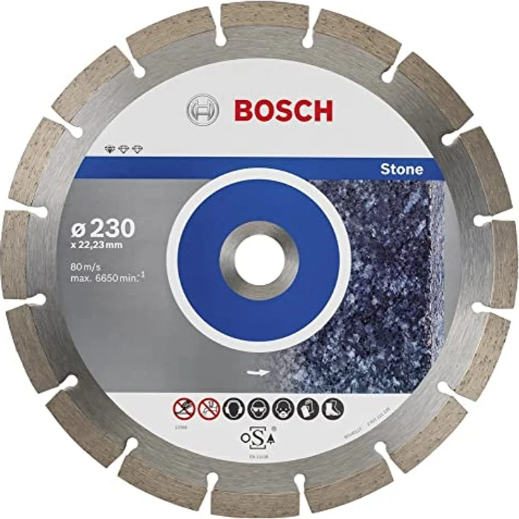 Bosch Professional 10 Stück Diamanttrennscheibe (für Granit und Naturstein, Ø: 230 mm, Zubehör für Winkelschleifer) – Bild 2
