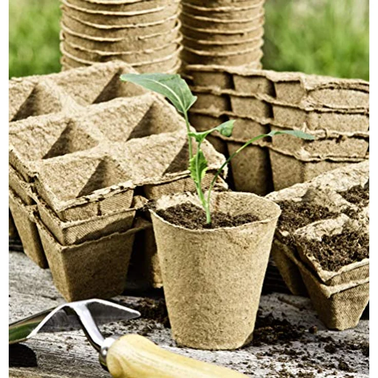 Windhager Anzucht-Töpfe, Pflanztöpfe, Saattopf, Aussaattöpfe, Ziehtöpfe, torffrei, 8 cm rund, 48 STK, 04343 – Bild 4