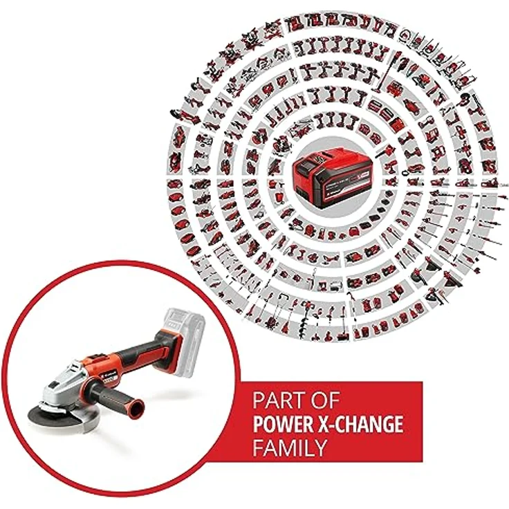 Einhell Akku-Winkelschleifer Axxio 18-125 Q Li Power X-Change PXC Lithium Ionen, bürstenloser Motor, Wiederanlauf--Überlastschutz, ohne Trennscheibe, ohne Akku und Ladegerät – Bild 2