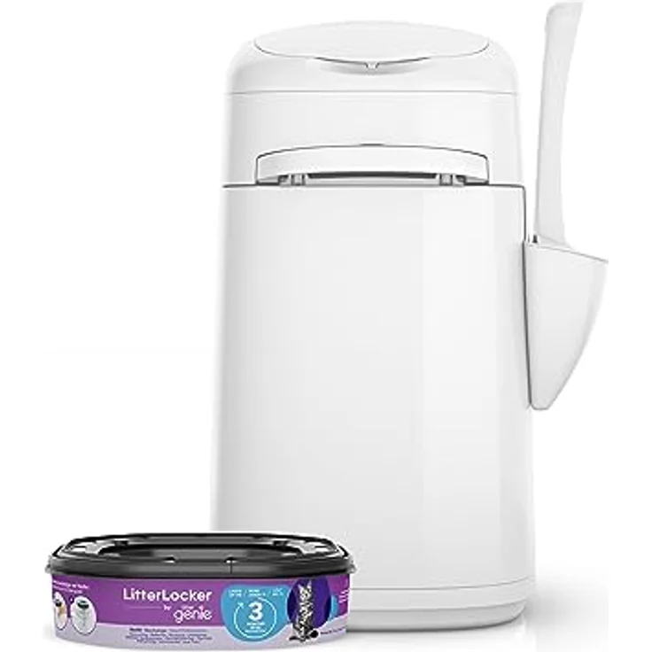LitterLocker by Litter Genie, DAS ORIGINAL, Katzenstreu-Eimer, 50% ergiebiger, erspart den täglichen Gang zum Mülleimer – Bild 1