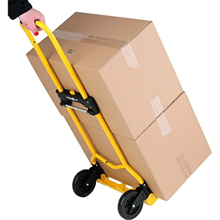 TRIZERATOP Klappbare Sackkarre bis 70kg, Transportkarre, Stahlkonstruktion, Abriebfeste Räder – Bild 5